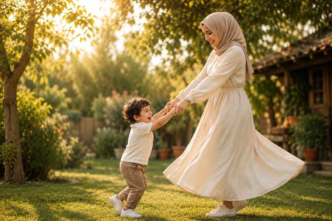 أم وطفلها في لحظة تواصل هادئة – كورس الأم الذكية من الفنار